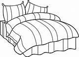 Bed Drawing Simple Coloring Mattress Couch Sketch Couple Vector Getdrawings Canopy Template Sheets sketch template