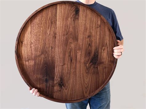 Wooden Round Tray Ubicaciondepersonascdmxgobmx