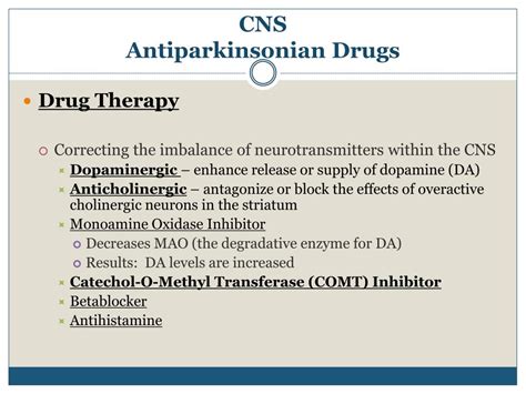 Ppt Cns Antiparkinsonian Drugs Powerpoint Presentation Free