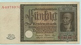Deutsches Reich, 50 Rentenmark 1934 II-III | MA-Shops