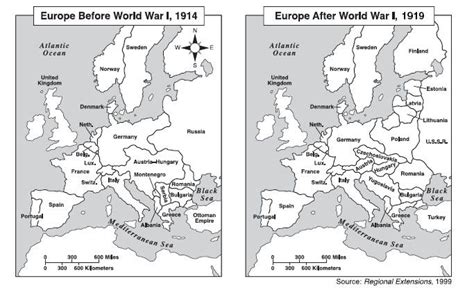 Europe Map Before And After Ww1 Map Of World
