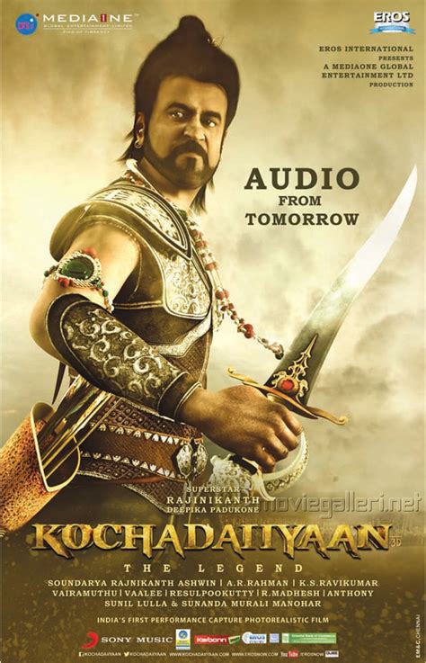 Rajinikanths Kochadaiyaan Audio Release Posters