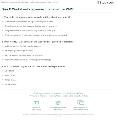 Https://tommynaija.com/worksheet/japanese American Internment Worksheet Answer Key