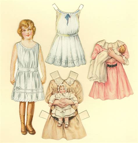 Antique Paper Doll Sunshine Biscuit Company Clothes And Baby Etsy