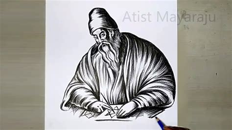 Euclid Drawing Euclid Chitra Ganitagya Pencil Drawing Euclid Easy