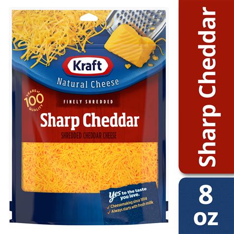 Kraft Sharp Cheddar Finely Shredded Cheese 8 Oz Bag