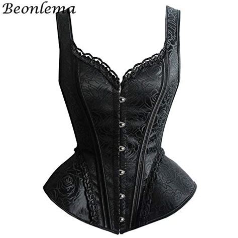 buy zzebra black beonlema women bustiers top sexy corset for punk rave party overbust lace