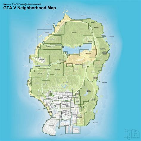GTA V Map With Names