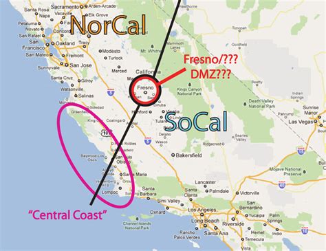 Norcalsocal Dividing Line Figured Out But Who Gets Fresno Sfist
