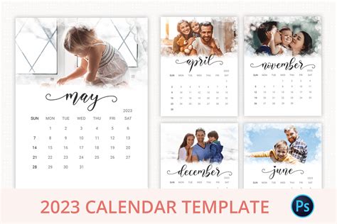 2023 Photo Calendar Template Printable Grafik Von Designitfor