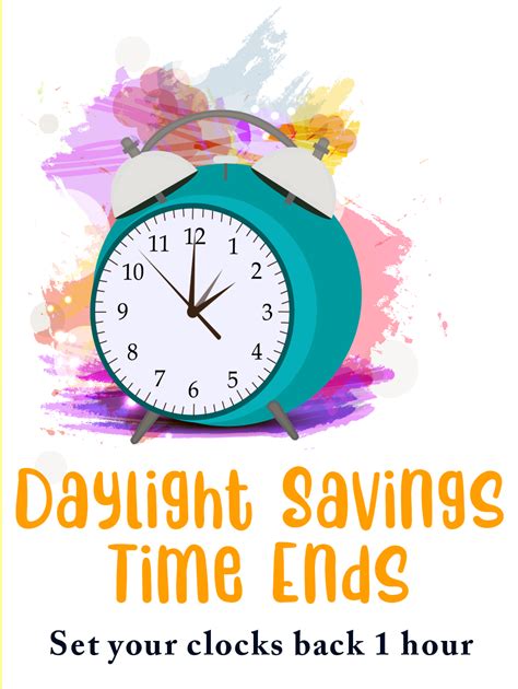 Jump Back Daylight Savings Time Ends Cards Birthday And Greeting