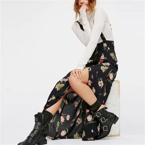 Okaywowcool Floral Maxi Suspender Skirt 2150 Long Skirt Casual