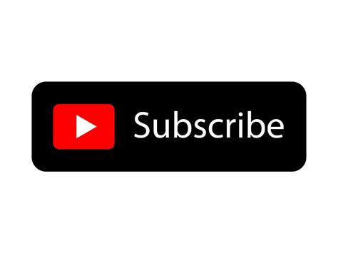Black Free Youtube Subscribe Transparent Button Icon By