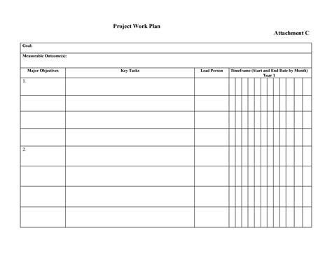 Work Plan 40 Great Templates And Samples Excel Word Templatelab