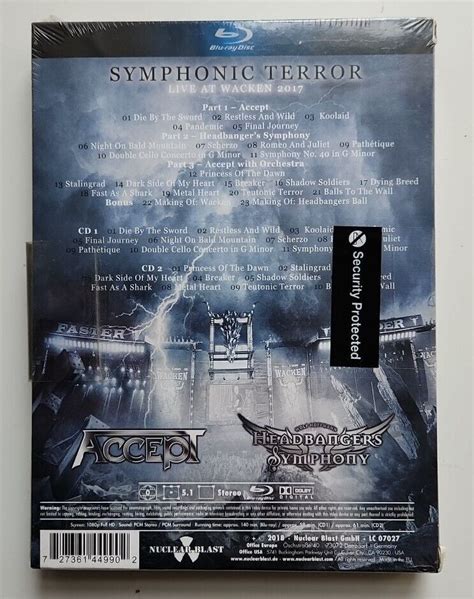 Accept Symphonic Terror Live At Wacken 2017 2 X Cd Blu Ray New
