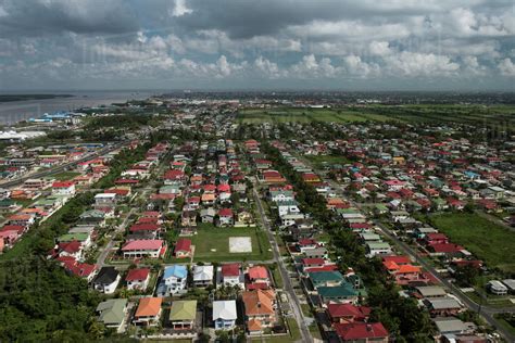 Aerial View Of Georgetown Guyana South America Stock Photo Dissolve