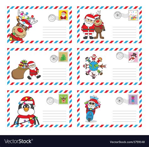 Make this christmas a magical one for your child! Envelope to send letter to santa claus Royalty Free Vector