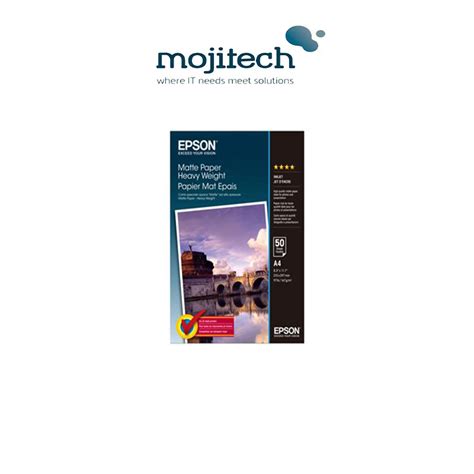 Epson Matte Paper C13s041256 Hw A4 50 Pcs Mojitech