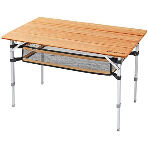 Kingcamp Bamboo Folding Table For Outdoor Camping Picnic Portable Table