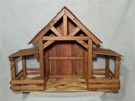 Reclaimed Wood Nativity Stable Creche Handcrafted Manger Barn Etsy