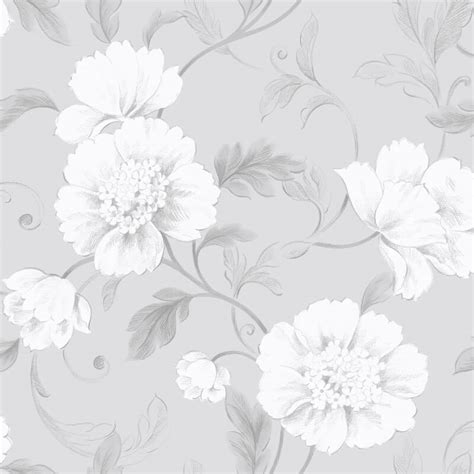 90+ floral patterns, vectors, images, unlimited download vector psd, ai, png, eps format. Rasch Boutique Floral Wallpaper - 226188 - Grey - Cut ...