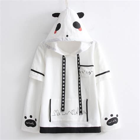 Cute Panda Ear Hoodies Hoodies Harajuku Fashion Kawaii Clothes