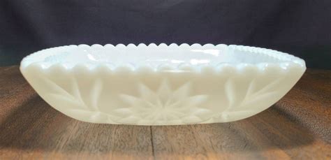 Vintage Hazel Atlas Milk Glass Trinket Dish Milk Glass Trinket Dish