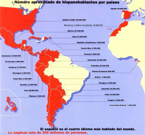 Arriba 97 Foto Mapa De Paises Donde Se Habla Español Como Lengua