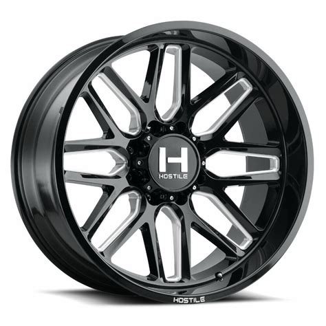 22x10 Hostile Vulcan Black And Milled 6x135 25 Offset Ford F150 Parts