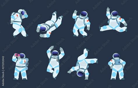 Cartoon Astronaut Dancing Party Cosmonaut Retro Disco Spaceman Comic