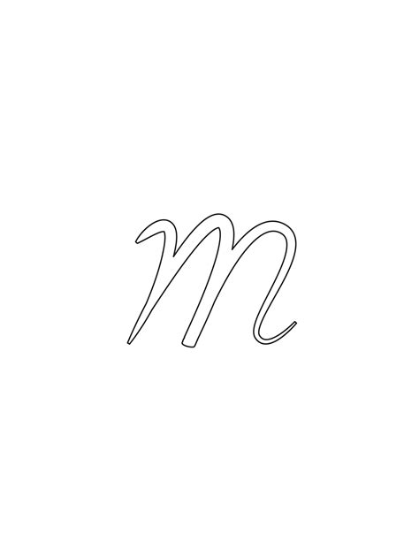 Free Printable Calligraphy Lowercase Letters Calligraphy Lowercase M