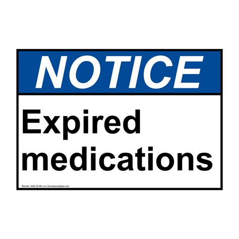 Ansi Expired Medications Sign Ane 32168