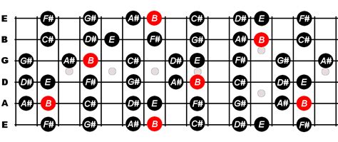 B Major Scale For Guitar - Constantine Guitars
