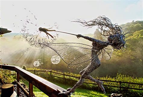 Dramatic Fairy Sculptures Dancing With Dandelions By Robin Wight