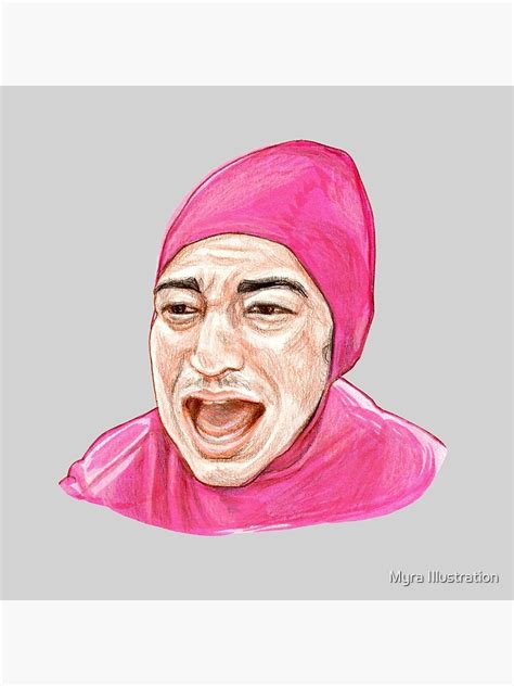 Pink Guy Face Portrait Filthy Frank Joji Meme Pink Season Throw