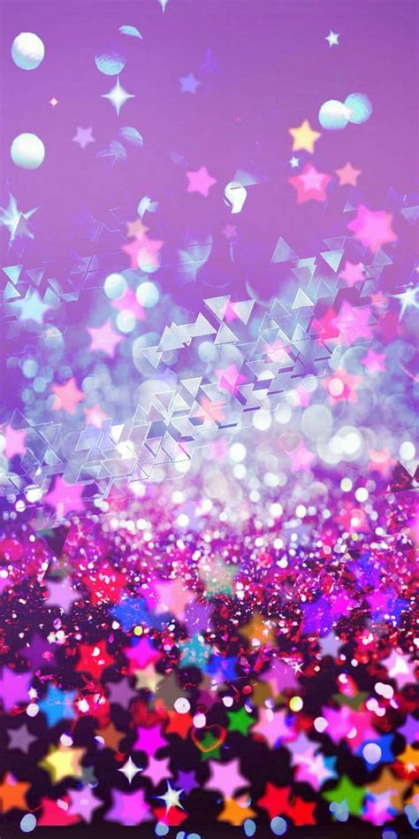 Purple Sparkles Bright Glitter Pink Stars Hd Phone Wallpaper Peakpx