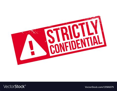 Strictly Confidential Rubber Stamp Royalty Free Vector Image