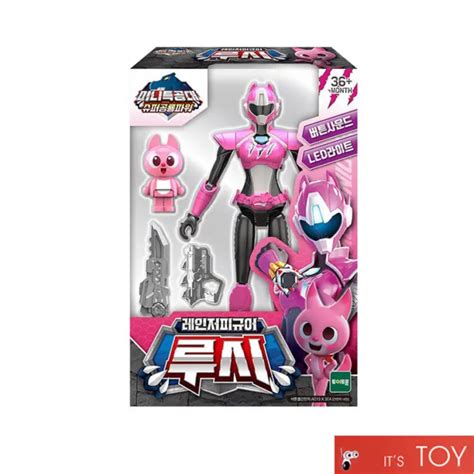 Miniforce Super Dino Power Lucy Pink Ranger Action Figure Led Light