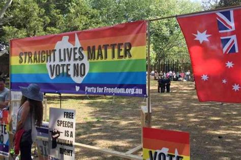 Same Sex Marriage Opponents Hold Straight Lives Matter Rally In Sydneys Gay Village On Top