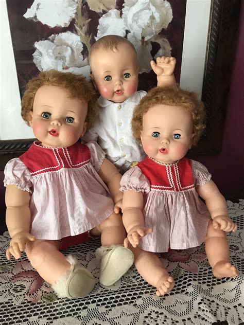 Ideal Playtex Dryper Baby Dolls 23” And 20” Big Baby Dolls Vintage