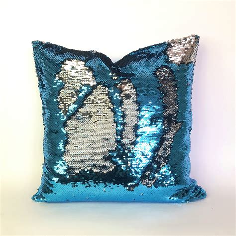 Mermaid Pillow Cover Sequin Pillow Case Color Changing Etsy