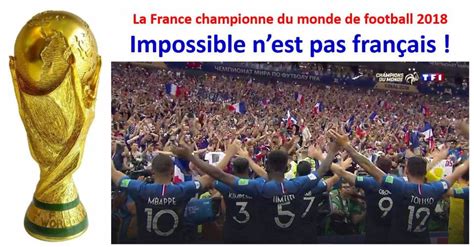 La France Championne Du Monde De Football 2018 Vive Les Bleus Et
