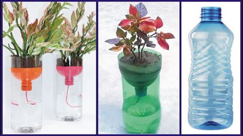 Self Watering System For Plants Using Waste Plastic Bottle Plastic