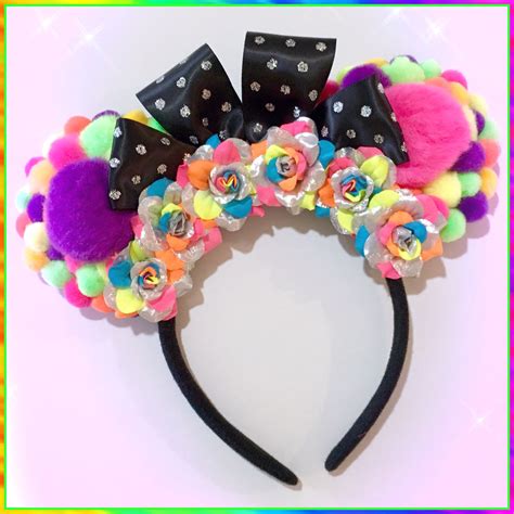 Luvit 😍 Neon Kawaii Pom Pom Mouse Ears That Went To A Luvly Disney Fan