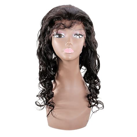 Wavy Long 100 Real Human Hair Hand Tied Monofilament Lace Front Wig At Banggood