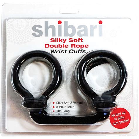 Shibari Silky Soft Double Rope Wrist Cuffs Black
