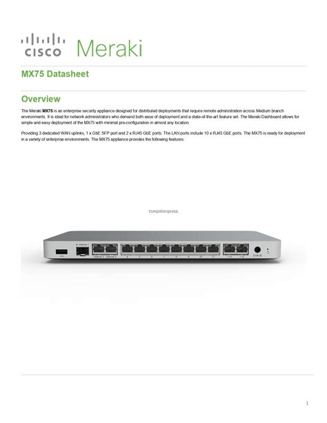 Cisco Meraki Mx75