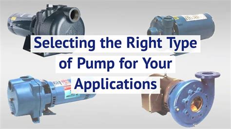 Pump Types Applications And Industries Pump Selection Guide Youtube