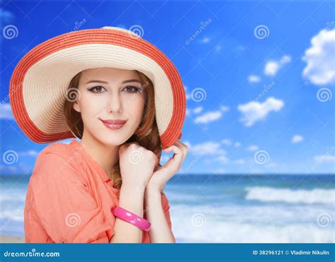 Girl On The Beach Stock Image Image Of Holidays Cleavage 38296121