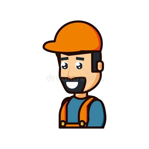Construction Worker Avatar Character Stock Vector Illustration Of